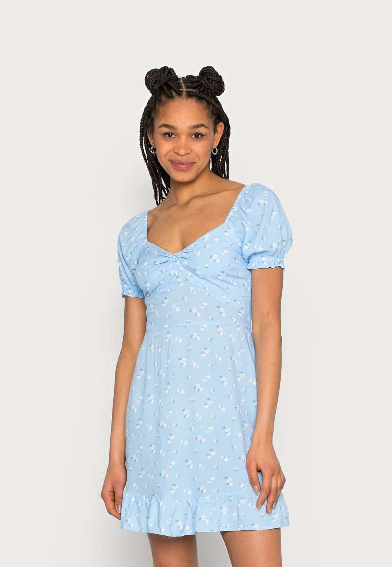 Hollister Co. TWIST SHORT DRESS - Freizeitkleid - Blue Floral | Damen 3 Hollister Co. TWIST SHORT DRESS - Freizeitkleid - Blue Floral | Damen