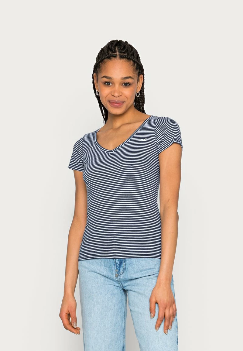 Hollister Co. 3 Pack - T-Shirt Print - Stripes/white/navy | Damen 4 Hollister Co. 3 Pack - T-Shirt Print - Stripes/white/navy | Damen – Bild 2