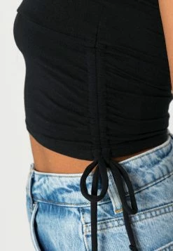 Hollister Co. DOUBLE SIDE CINCH HALTER - Top - Casual Black | Damen -Hollister Co Verkäufe 2022 02a0b1244cac4eb1bdbb7afdf0ff6877