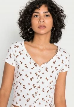 Hollister Co. Strickjacke - White/brown Ditsy | Damen -Hollister Co Verkäufe 2022 04e8c19d5b19462ea30a818120bf3f2d