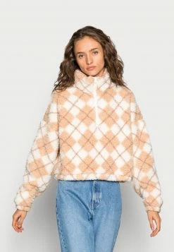 Hollister Co. ARGYLE SHERPA - Fleecepullover - Tan Argyle | Damen