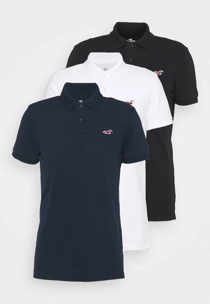 Hollister Co. 3 PACK - Poloshirt - White/navy/black | Herren 9 Hollister Co. 3 PACK - Poloshirt - White/navy/black | Herren – Bild 7