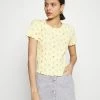 Hollister Co. LETTUCE BABY TEE - T-Shirt Print - Yellow | Damen