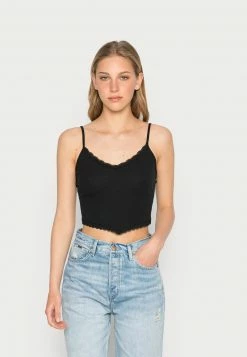 Hollister Co. BARE TRIM CAMI - Top - Casual Black | Damen