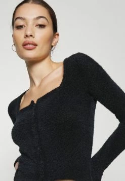 Hollister Co. BUTTON THROUGH - Strickjacke - Casual Black | Damen -Hollister Co Verkäufe 2022 0967f03d6d6c4b8ba00ecf0a4a959b3b