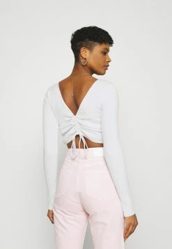 Hollister Co. SLIM CINCH FRONT N BACK - Strickpullover - White | Damen -Hollister Co Verkäufe 2022 09c4dec56b974947b0455c878756d4eb