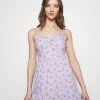 Hollister Co. BARE SHORT DRESS - Freizeitkleid - Lavender | Damen