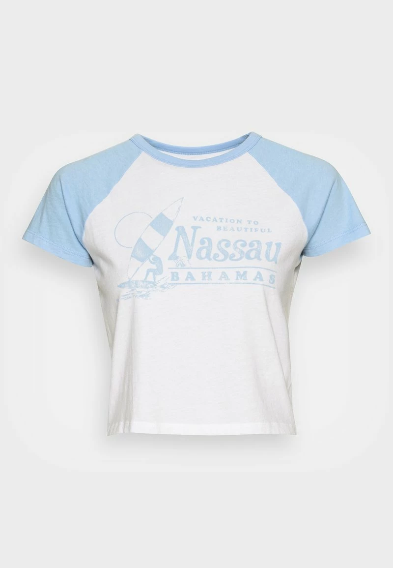 Hollister Co. SLIM TREND MAY - T-Shirt Print - White To Placid Blue Sleeves | Damen 6 Hollister Co. SLIM TREND MAY - T-Shirt Print - White To Placid Blue Sleeves | Damen – Bild 4