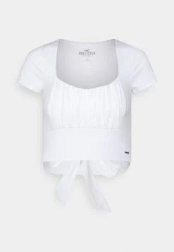 Hollister Co. CROP RUCHED BUST BACK TIE - T-Shirt Print - White | Damen -Hollister Co Verkäufe 2022 0ccd9a448bde43b18fb6660e990fef7f