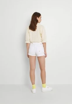 Hollister Co. CLEAN DAISY ROLL - Jeans Shorts - White | Damen -Hollister Co Verkäufe 2022 148cf79608694b39ae49596d8322abf9