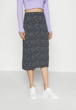 Hollister Co. SLIP SKIRT - A-Linien-Rock - Navy | Damen