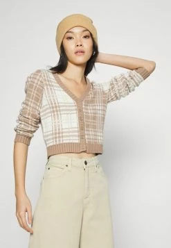 Hollister Co. Strickjacke - Neutral Plaid | Damen -Hollister Co Verkäufe 2022 16302aabab7945daa6df5f3b5e6eb515