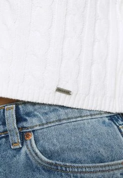 Hollister Co. EASY CROP CARDI - Strickjacke - White | Damen -Hollister Co Verkäufe 2022 165a308f0b414577a7da3507d89fac4c