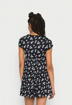 Hollister Co. TIERED SHORT DRESS - Freizeitkleid - Black/white Floral | Damen -Hollister Co Verkäufe 2022 175070bb10ef4da79775e7d1aa823fc9