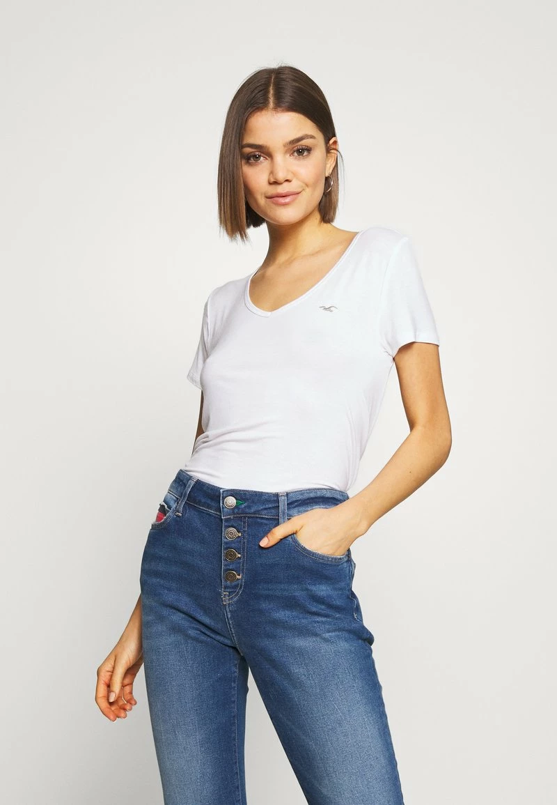 Hollister Co. EASY BASIC 3 PACK - T-Shirt Basic - White/grey/navy | Damen 5 Hollister Co. EASY BASIC 3 PACK - T-Shirt Basic - White/grey/navy | Damen – Bild 3