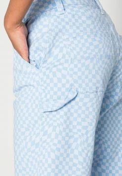 Hollister Co. WARPED CHECK DAD PANT - Jeans Straight Leg - Blue | Damen -Hollister Co Verkäufe 2022 183a0a45296247e4a1f32ff1c9ec557d