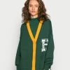 Hollister Co. VARSITY LONGER LENGTH CARDI - Strickjacke - Pine Needle | Damen