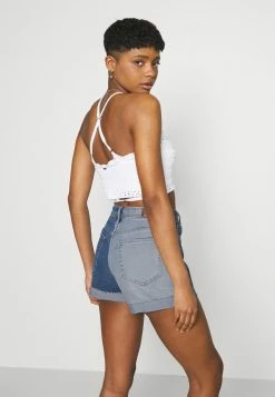 Hollister Co. MOM TWO TONE ROLL - Jeans Shorts - Two Toned Raw Cut Cuff | Damen -Hollister Co Verkäufe 2022 1d686735fc0949538fc89eb64a1692e3