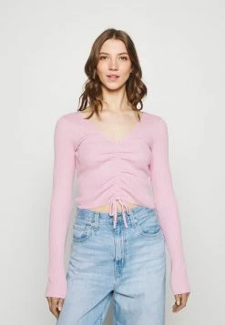 Hollister Co. SLIM CINCH FRONT N BACK - Strickpullover - Pink | Damen