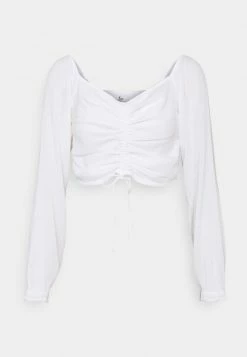 Hollister Co. CINCH ON OFF SHOULDER - Bluse - White | Damen -Hollister Co Verkäufe 2022 2000d416923049baac5e15c8850ce840