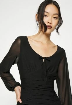 Hollister Co. RUCHED SHORT DRESS - Freizeitkleid - Black | Damen -Hollister Co Verkäufe 2022 22f0602677114f8ea719c381f810c031