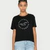 Hollister Co. SPLICED TEE - T-Shirt Print - Black Solid | Damen