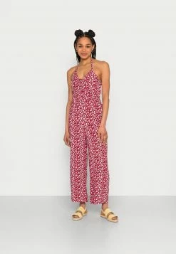 Hollister Co. BARE HALTER - Jumpsuit - Red Floral | Damen