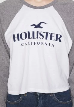 Hollister Co. PRINT - Langarmshirt - Grey | Damen -Hollister Co Verkäufe 2022 28d1968d75f940aabf1457682253e235