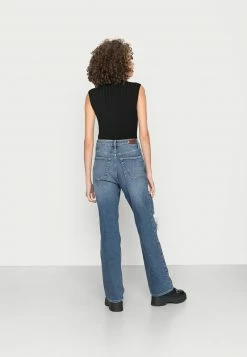 Hollister Co. CURVY SHRED DAD - Jeans Straight Leg - Dark Blue Denim | Damen -Hollister Co Verkäufe 2022 299d2d4822364c259645b3e8b93e3343