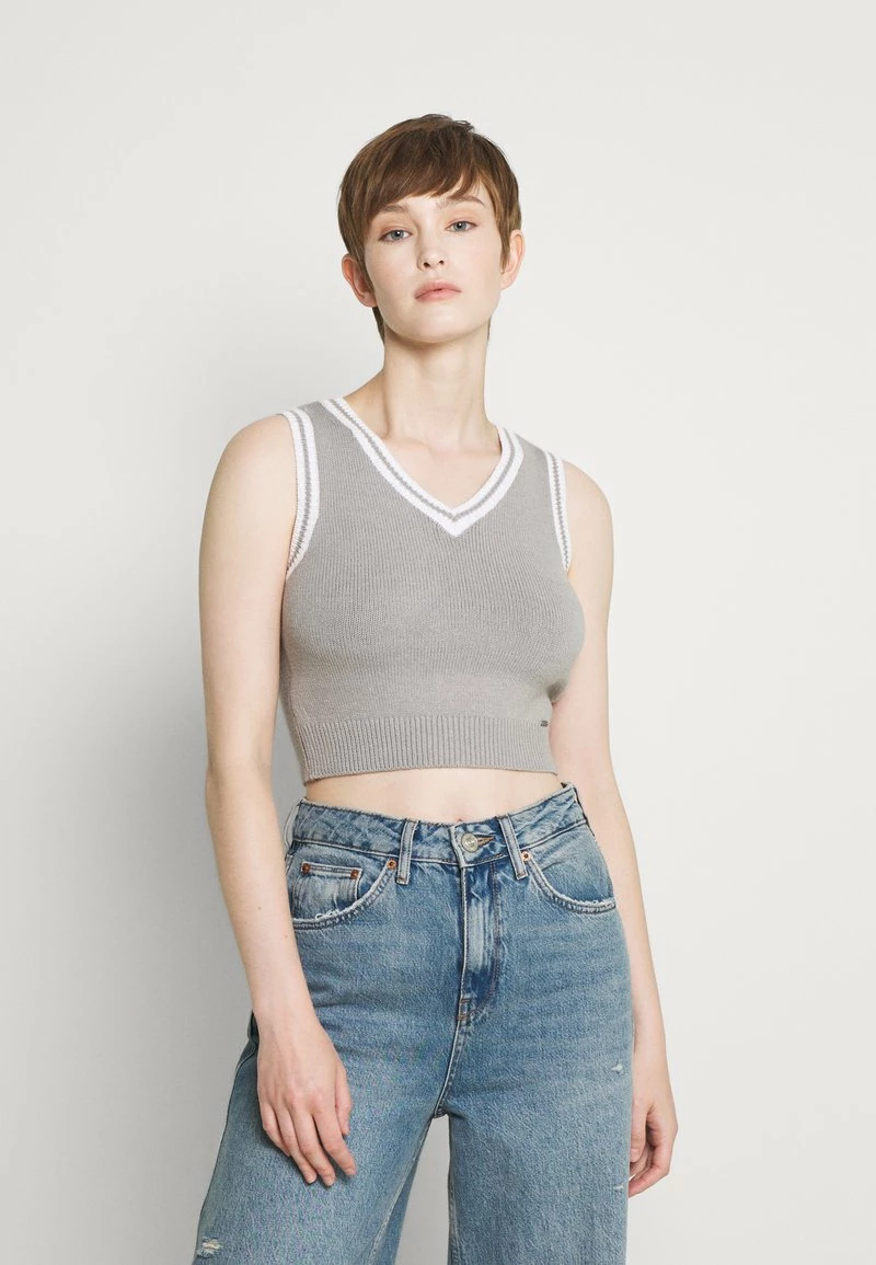 Hollister Co. Strickpullover - Light Grey White Tipping | Damen 3 Hollister Co. Strickpullover - Light Grey White Tipping | Damen