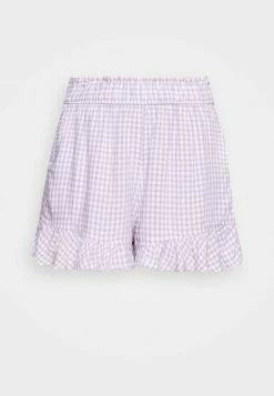 Hollister Co. CHAIN RUFFLE HEM - Shorts - Lavender Gingham | Damen -Hollister Co Verkäufe 2022 2c567b8a535d4d45b5bf9fc4d2720909