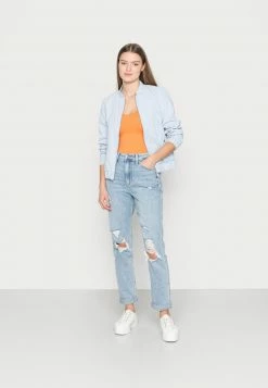 Hollister Co. KNEE MOM - Jeans Straight Leg - Blue Denim | Damen -Hollister Co Verkäufe 2022 2d04e956ab4144a493b9469f14454b49