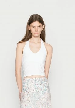 Hollister Co. BARE HALTER - Top - White | Damen