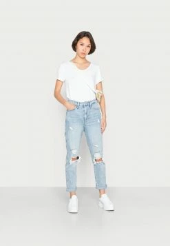 Hollister Co. EASY MULTIPACK 3 PACK - T-Shirt Basic - White/pink Mist/xenon Blue | Damen