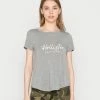 Hollister Co. EASY TEE - T-Shirt Print - Grey | Damen