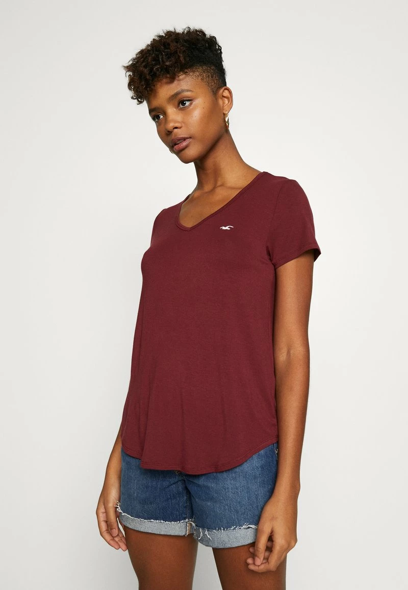 Hollister Co. EASY BASIC 3 PACK - T-Shirt Basic - White/black/burg | Damen 7 Hollister Co. EASY BASIC 3 PACK - T-Shirt Basic - White/black/burg | Damen – Bild 5