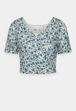 Hollister Co. VNECK - Bluse - White Ground Marina Floral | Damen -Hollister Co Verkäufe 2022 3461b57bd5834c53bfd22b6bd906ab39