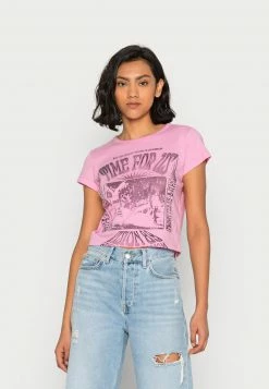 Hollister Co. SLIM TREND MAY - T-Shirt Print - Pink | Damen