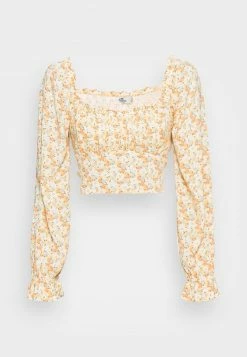 Hollister Co. LACE UP - Bluse - Yellow | Damen -Hollister Co Verkäufe 2022 3739ef355cd04e07b4b1b60e004ec002