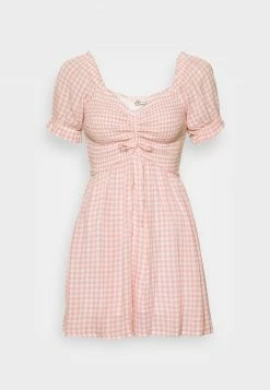 Hollister Co. ON OFF SHOULDER ROMPER - Jumpsuit - Pink Check | Damen -Hollister Co Verkäufe 2022 385c57b218aa44b6aee09ccc181b9cfe