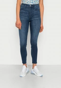 Hollister Co. CURVY CLEAN DARK - Jeans Skinny Fit - Blue Denim | Damen