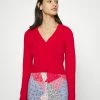 Hollister Co. CROP CARDI - Strickjacke - Jester Red | Damen