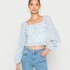 Hollister Co. Bluse - Blue/white | Damen