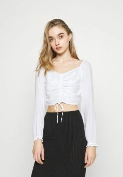 Hollister Co. CINCH ON OFF SHOULDER - Bluse - White | Damen