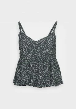 Hollister Co. BARE BABYDOLL - Top - Navy /grass Green | Damen -Hollister Co Verkäufe 2022 3ba1b91b99b94facb74b84299117365c