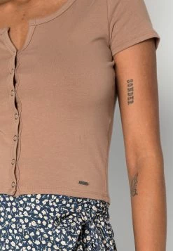 Hollister Co. SIDE UP - T-Shirt Basic - Portabella | Damen -Hollister Co Verkäufe 2022 3cd2362dc4fb47f3a5d660cff2dfeb32