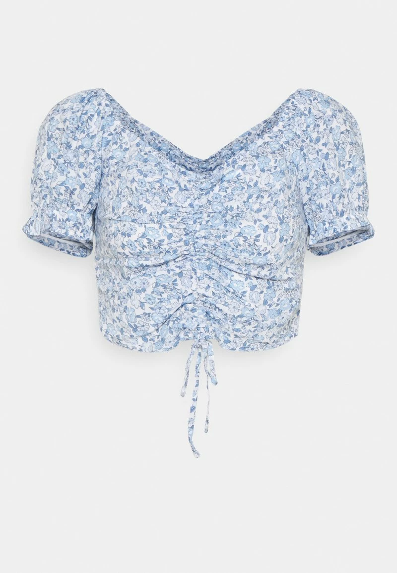 Hollister Co. CINCH TIE - T-Shirt Print - White/blue | Damen 7 Hollister Co. CINCH TIE - T-Shirt Print - White/blue | Damen – Bild 5