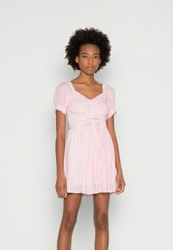 Hollister Co. ON OFF SHOULDER ROMPER - Jumpsuit - Pink Check | Damen
