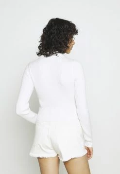 Hollister Co. SLIM BUTTON - Strickjacke - White | Damen -Hollister Co Verkäufe 2022 4404a47eab0a49a3b11787c3ac312335