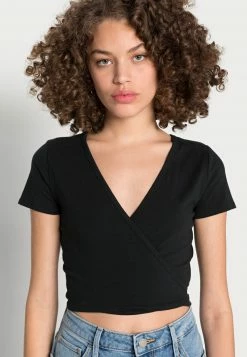 Hollister Co. SPACE DYE WRAP - T-Shirt Basic - Black | Damen -Hollister Co Verkäufe 2022 45686e76b0d54cff9d6d13703fceb04d